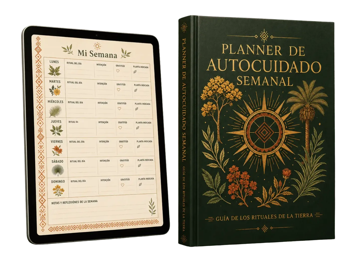 Mockup Planner de AutoCuidado Semanal