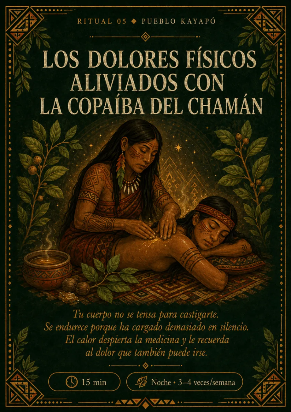 Ritual 05 — Los dolores físicos aliviados con la copaíba del chamán